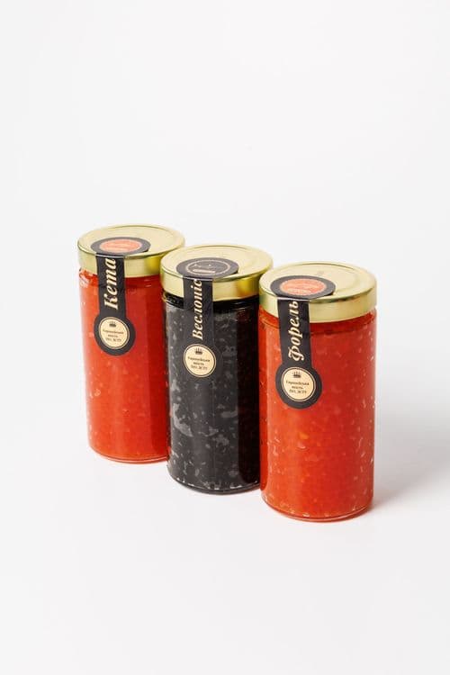 Ікра Кета-Веслоніс-Форель 3×500 г