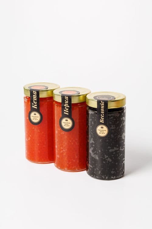 Ікра Кета-Нерка-Веслоніс 3×500 г